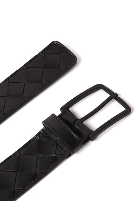 Intrecciato Leather Belt